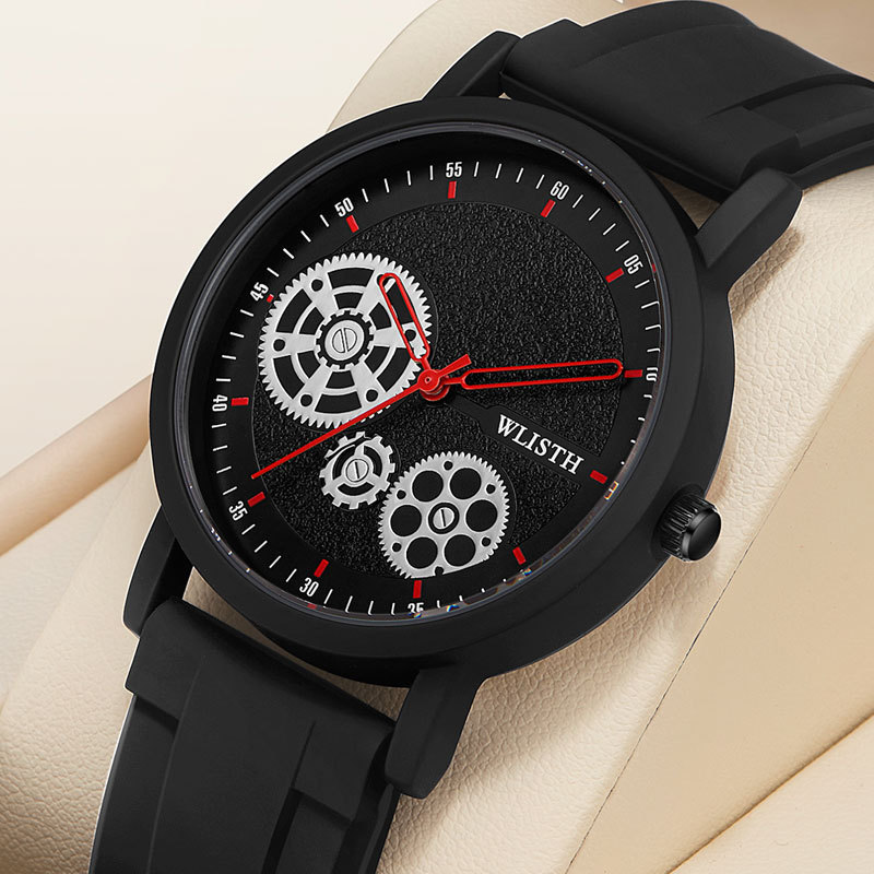 New Creative Gear Design Watch, Silicone Strap Waterproof Quartz Watch, Simple and Versatile Trendy Wristwatch New Creative Gear Design Watch, Silicone Strap Waterproof Quartz Watch, Simple and Versatile Trendy Wristwatch