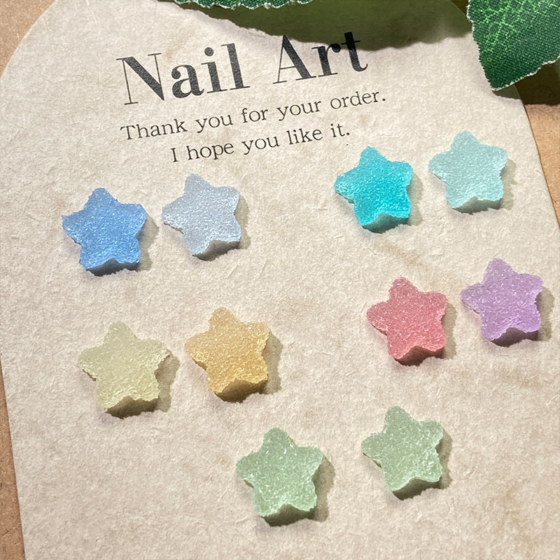 Simulated Sugar Five-Pointed Star Nail Art Jewelry Handmade DIY Resin Accessories Cream Glue Mobile Phone Case Nail Art Accessories Batch