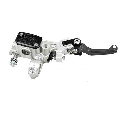 Motorcycle Accessories Ktm Silver-White: Motorcycle Safety Supplies - brake-pump-with-anti-fall-black-handle