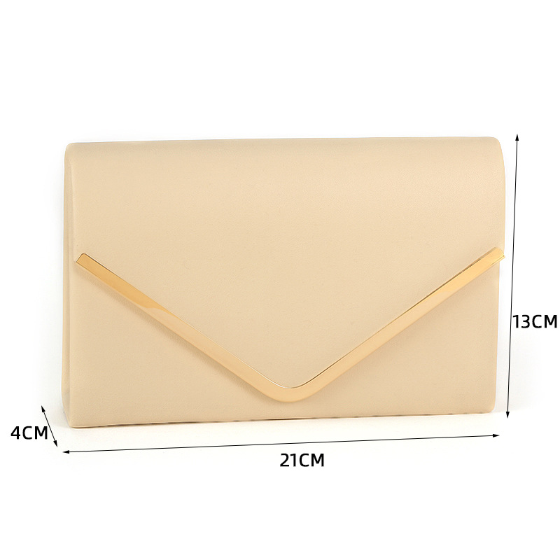 Elegant Style Square Shape Women's ABS PC Solid Color Elegant Square Lock Clasp Evening Bag