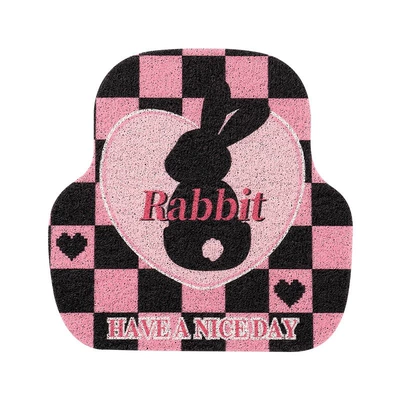 Universal Foot Pad, mats, universal single-piece driver's side - recommendedgrid-heart-black-rabbit-silk-loop-back-foot-pad1