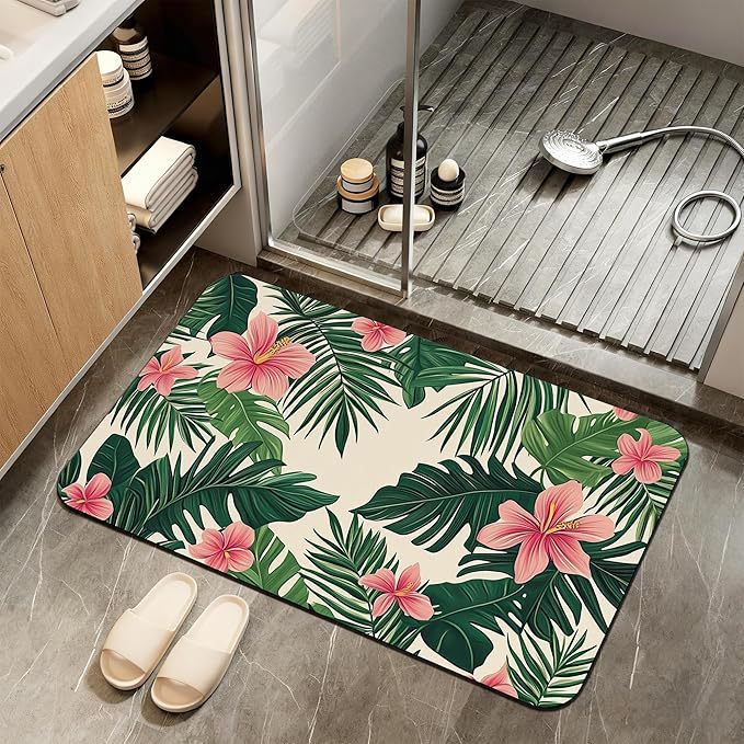Transfronterizo Amazon baño almohadilla de suelo inodoro de lodo de diatomitas absorción de agua almohadilla de suelo de secado rápido anti-deslizante fácil de cuidar almohadilla de pies