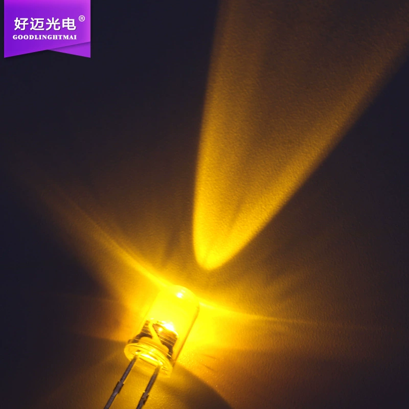 Automatic flashing yellow electronic candle