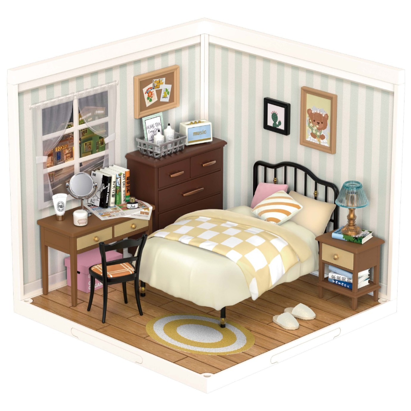 Ruozhiluo Super World dormitorio DIY Cottage 3D rompecabezas tridimensional modelo de Casa bloques de construcción juguetes de regalo hechos a mano