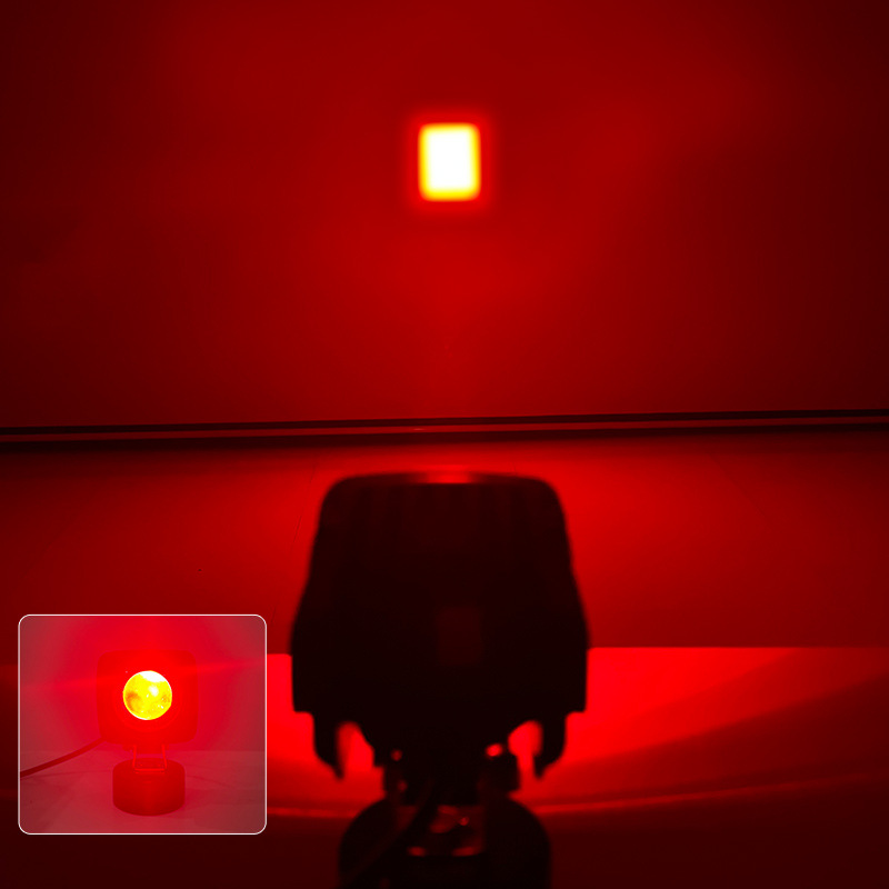 Mini carretilla elevadora cuadrada Luz de advertencia LED Lente Luz de señal roja y azul Resalte la luz de trabajo del área de seguridad