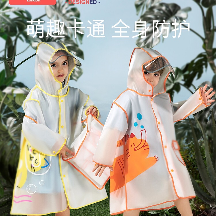 Children's Raincoat Boy Kids Full Body Waterproof Girl 2025 New Baby Kindergarten School Primary School Student Poncho