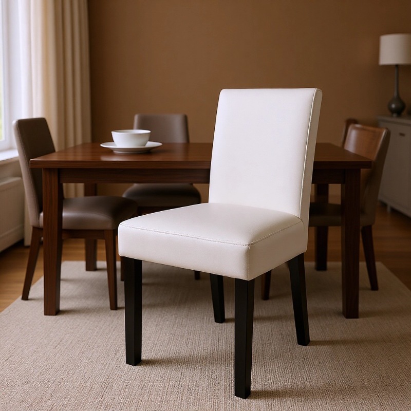 Nordic Dining Chair, Home Desk Chair, Solid Wood Backrest Chair, European Style Simple Modern Cafe Hotel Restaurant Chair