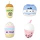 Creative Gracious Milk Tea Cup Tool Plush Toy Pendant Sword Baseball Bulb Keychain Doll Amusement