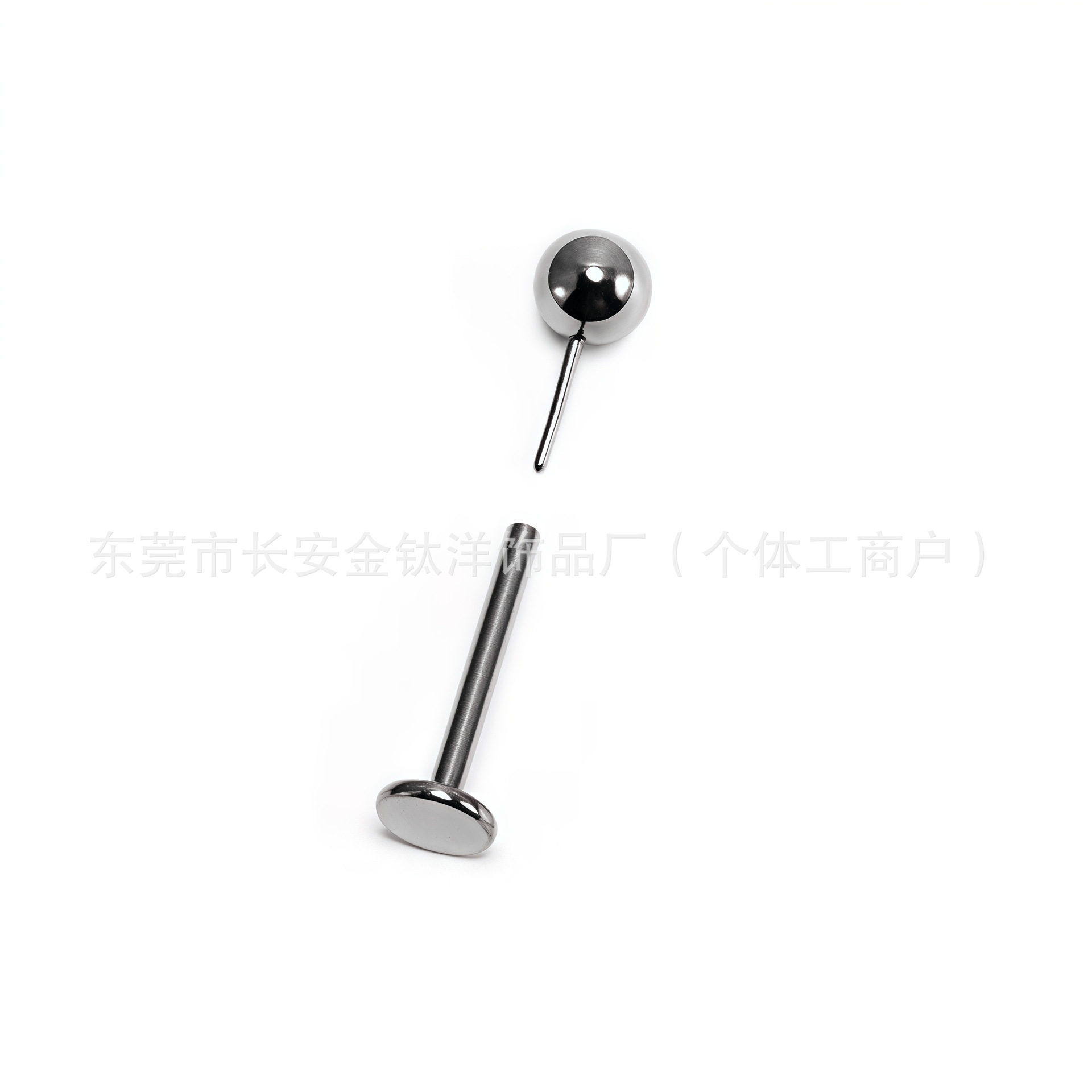 Pointed titanium steel lip stud product view