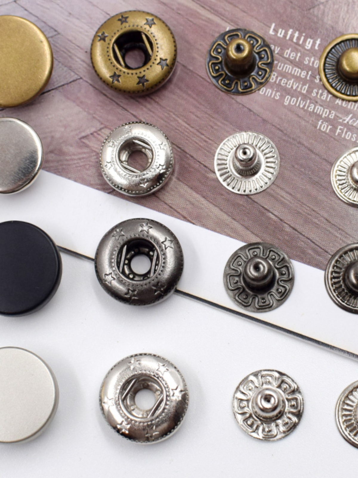 整套按扣831/633铜扣金属圆形四合扣棉衣羽绒服外套扣子纽扣暗扣