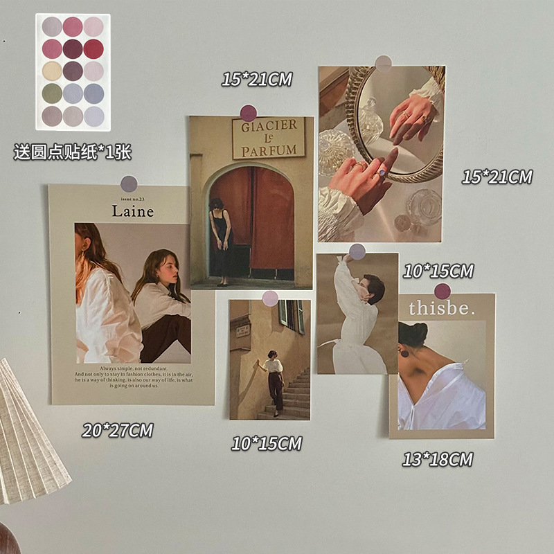 6 honey color posters (send dot stickers)