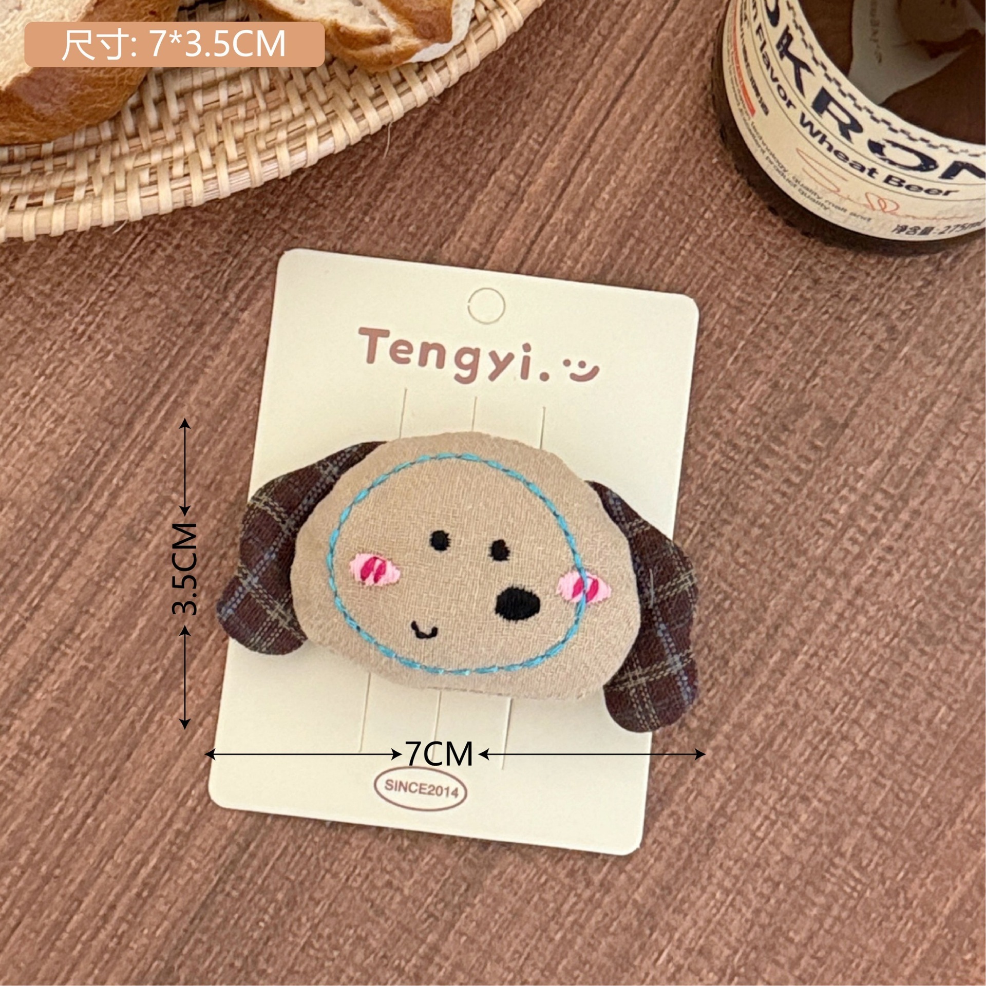 Coreano retro tela broche broche broche de cabello de niña corazón dulce lindo broche de frangeo al por mayor