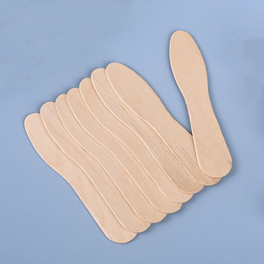 Cuchara de hielo desechable al por mayor Cuchara de helado de embalaje independiente Cuchara de degustación desechable de abedul natural degradable