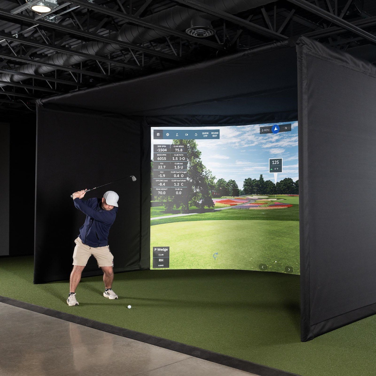 SQUARE versión china del simulador de golf host mate soporte para golpear cortinas de cabana cortinas squaregolf