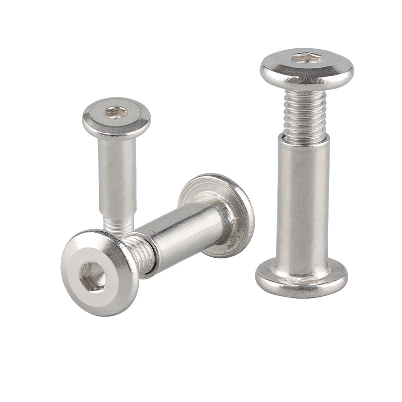 304 Stainless Steel Lock Screw Furniture Splint Nut Inverted Edge Hexagon Socket Splint Mother and Mother Screw M3-M8