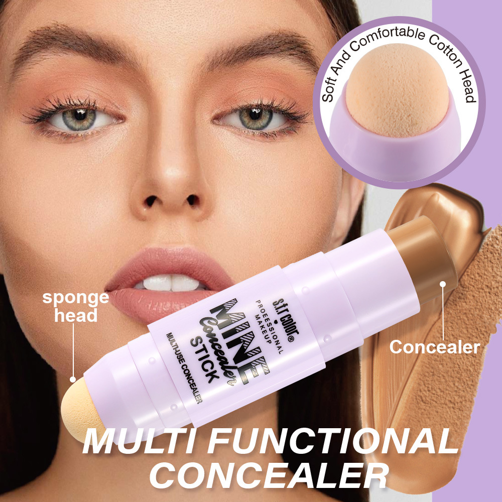 s.f.r color comercio exterior maquillaje al por mayor estereoscópico natural mantenimiento de maquillaje de doble cabeza varilla con esponja cabeza