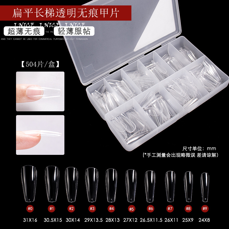 Manicure nail piece wholesale ultra-thin seamless full half paste frosted wear nail carving-free grinding fake nail patch