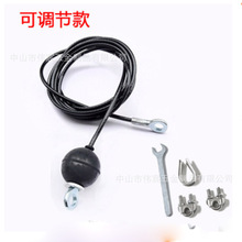 ✅健身器材配件钢丝绳家用DIY高位下拉飞鸟滑轮PU包胶龙门架钢丝