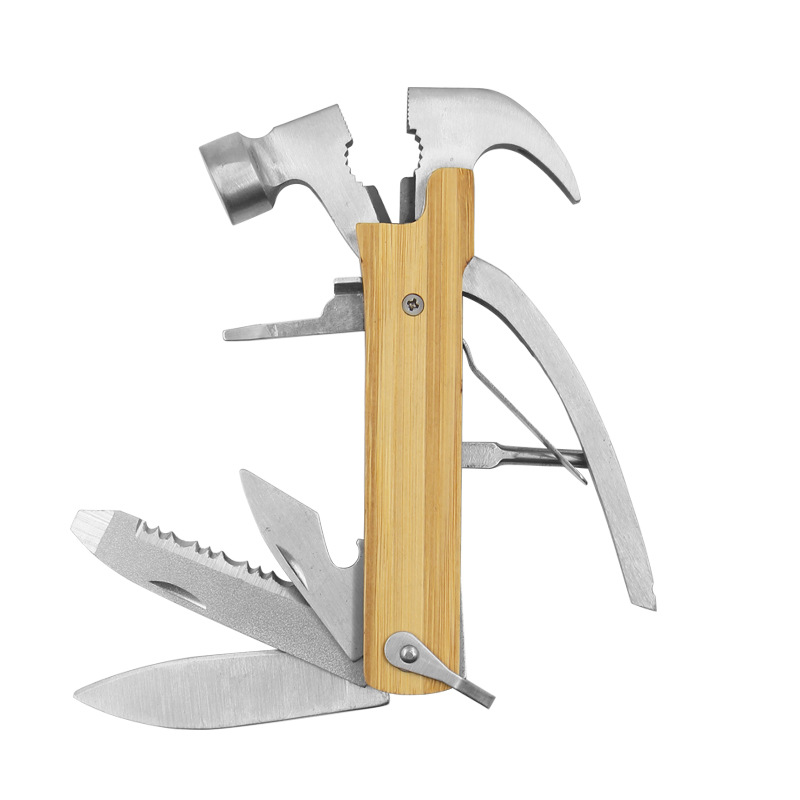 现货供应迷你多功能锤子便携式木柄小号钳锤野外破窗逃生锤羊角锤