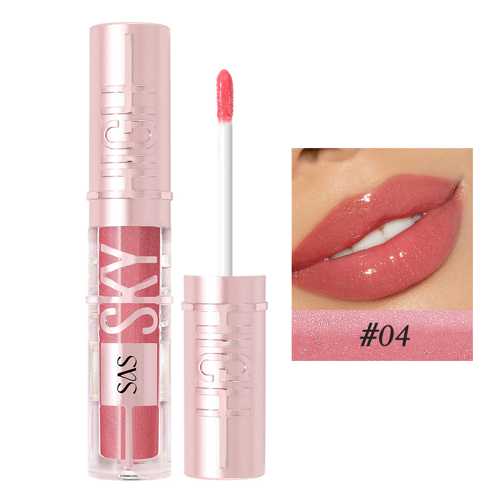 SAS venta al por mayor transfronteriza venta caliente espejo impermeable brillo de labios con luz de agua esmalte de labios nacarado hidratante SAC152