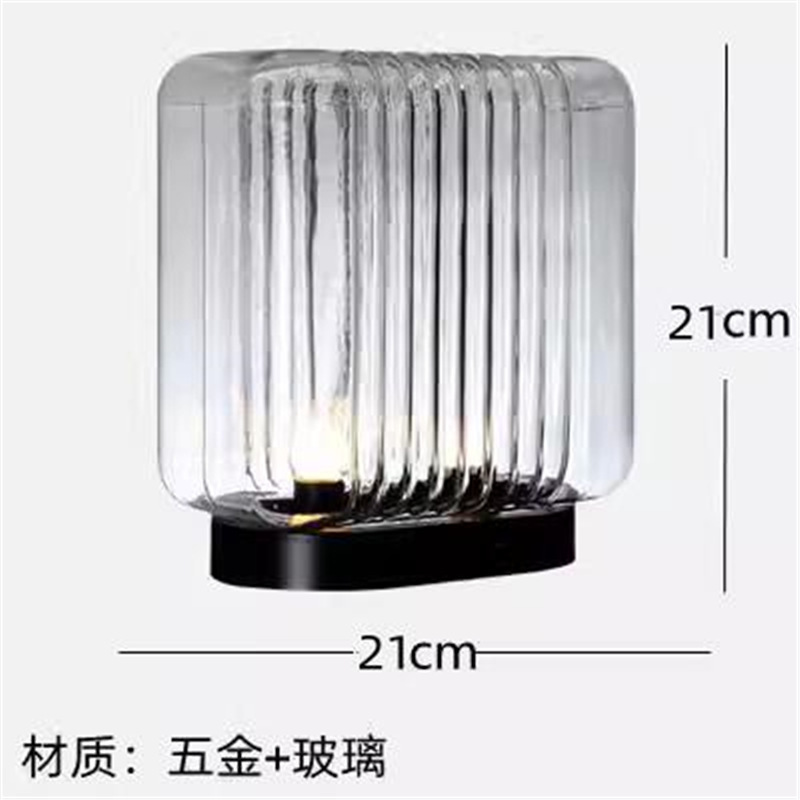 クリエイティブデザイン北欧シンプルで豪華な電気スタンド寝室ベッドヘッドランプ感リビング装飾ガラス|undefined
