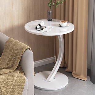 Sofa side table small round table home living room concave living room corner table storage rack light luxury small coffee table bedside cabinet