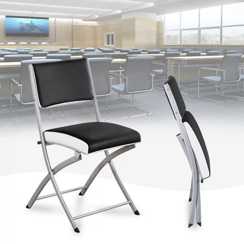 Офисный стул, обеденный стул, металлический складной стул, стул для домашнего компьютера, стул для маджонга с подлокотниками, стул для конференций, утолщенный стул из полиуретана.