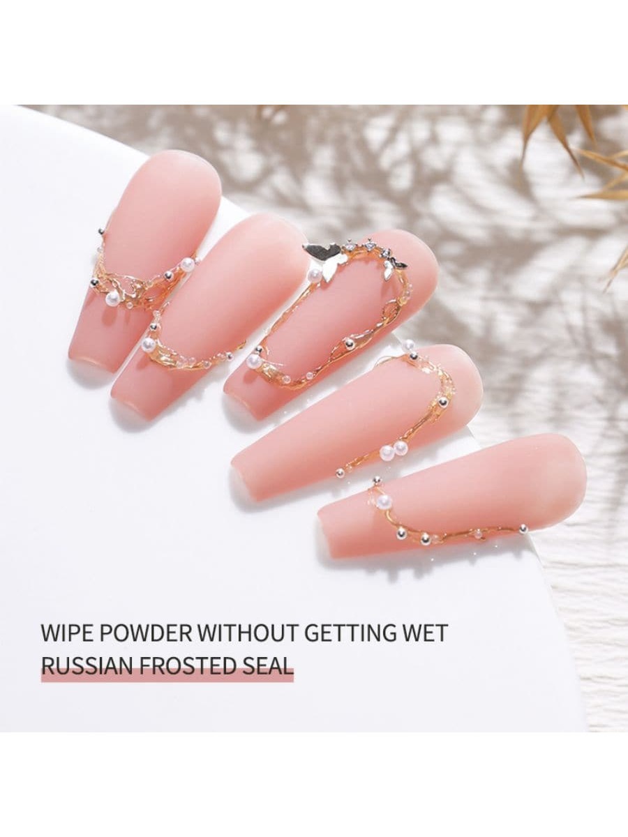 New Russian frosted sealing layer non-stick powder rub powder matte wash-free magic mirror powder available long-lasting function Nail Polish glue