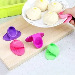 Kitchen Silicone Insulated Finger Cots, Thickeneded High Temperature Resistant Anti-Scalding Gloves, Microwave Oven Dish Clips