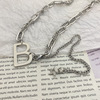 Brand trend necklace with letters, long accessory suitable for men and women, simple and elegant design