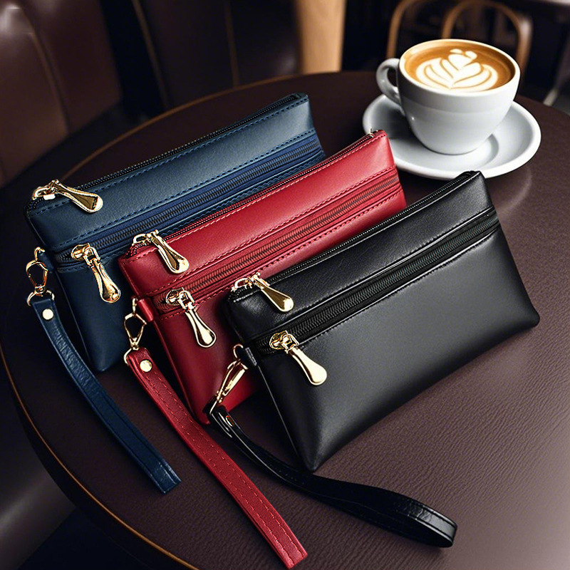Summer New Japanese and Korean Hand Bag Women's Simple Fashion Coin Purse Mom's Vegetable Bag All-match Mobile Phone Bag Zipper Bag