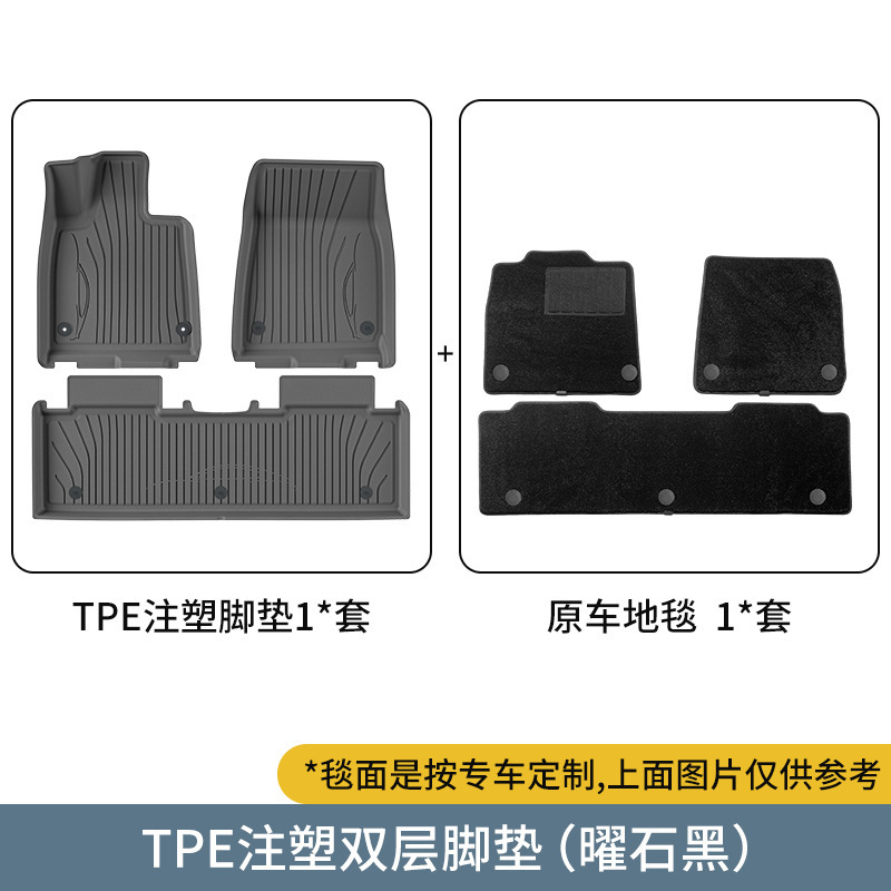 适用于24-25款小米SU7 Ultra汽车脚垫注塑吸塑全环保TPE后备箱垫|undefined