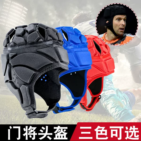 Football Goalkeeper Helmet Football Helmet Goalkeeper Hat Anti-Collision Headgear Eva Sponge Adjustable Helmet