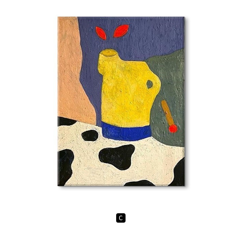 抽象简约客厅装饰画挂画儿童卧室沙发装饰画玄关多巴胺配色挂画|undefined