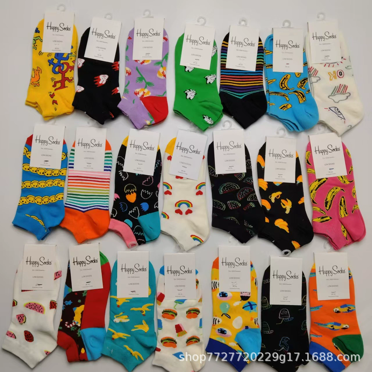 Новая модная HappySocks Four Seasons Мужчины и Женщины мультяшные носки Hi-Socks персонализированные мультфильм носки оптом