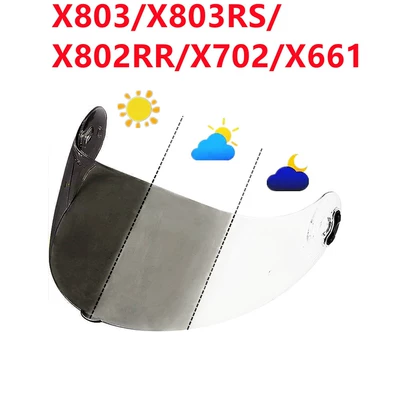 X803 helmet Dəbilqə (Kaska) aksesuarları - x803-transparent-turns-dark-black