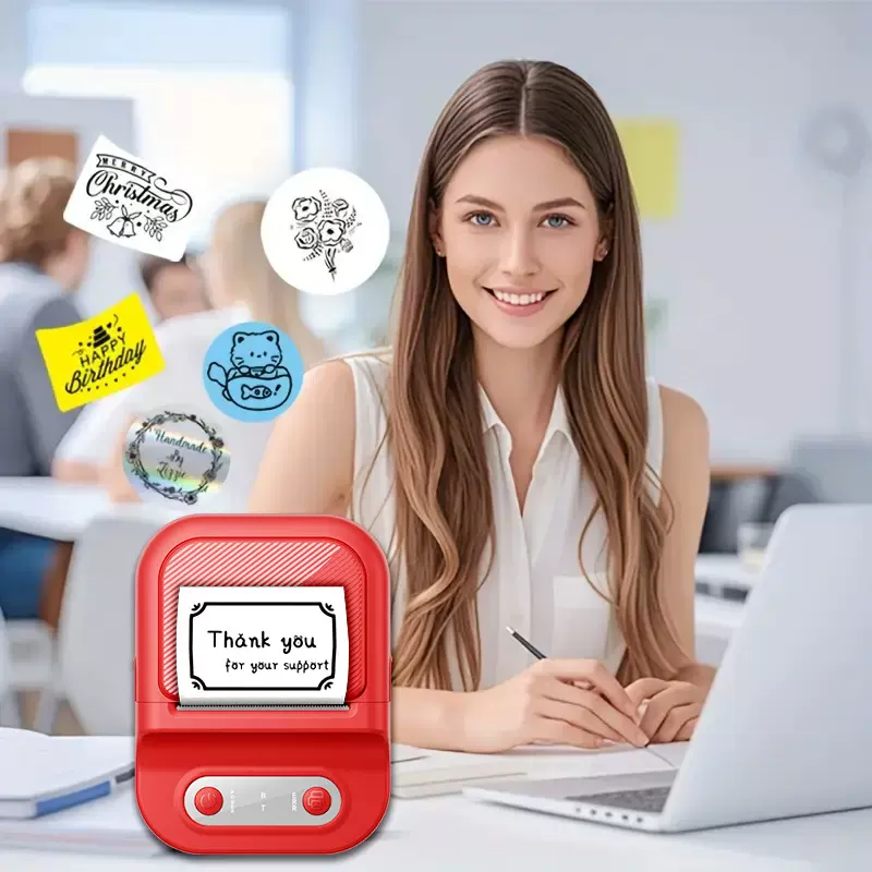 跨境食品标签打印机生产日期商品合格打价格条码服装吊牌热敏不