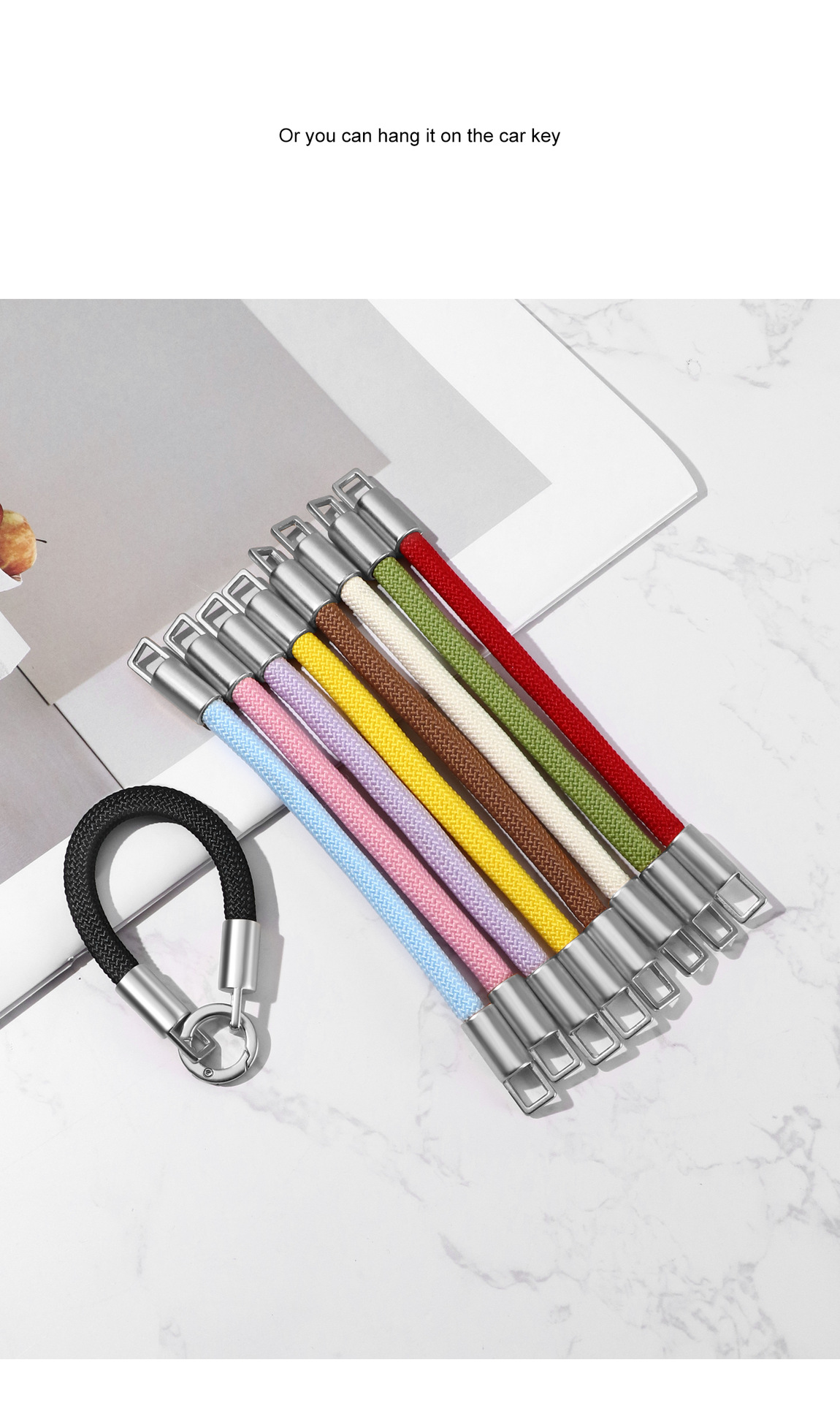 Car Keychain Pendant Lanyard Chain Bracelet 2026 New Model Anti-Loss High-End Simple Creative Rearview Mirror Ornament