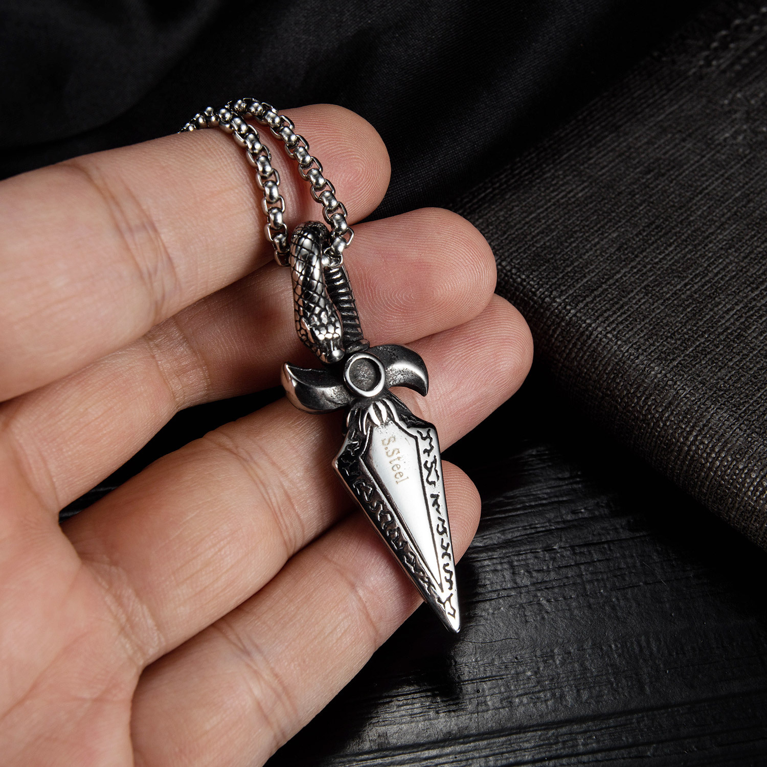 OPK饰品源头厂家欧美嘻哈经典潮流街头时尚不锈钢新款男士项链