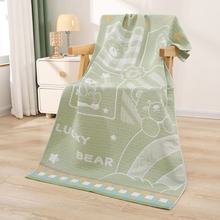 80x150三层纱布纯棉提花卡通儿童可爱全棉宝宝吸水柔软洗澡浴巾