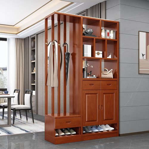 Solid wood entry screen partition cabinet, simple living room entrance cabinet, wine cabinet, integrated hall cabinet, modern storage cabinet, shoe cabinet