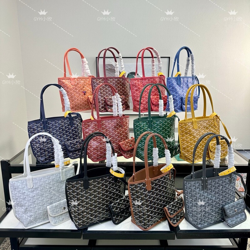 Goyard Tote Bag Goyard Mini Shopping Bag Tote Dog Tooth Pattern Basket Handbag Shoulder Bag Double-Sided Women's Bag