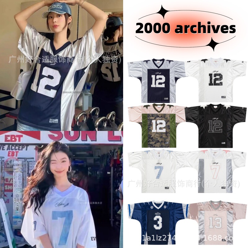 In-Stock Yimengling Same Style Jersey 2000 Archives Women's Short-Sleeve Color-Blocked Jersey Pullover Top