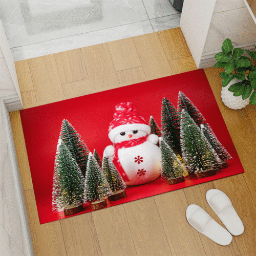 Christmas welcome mat cartoon bedroom door entrance mat bathroom floor mat hallway foot mat absorbent