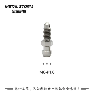 Tc4 Titanium Alloy M6M8M10 Oil Drain Exhaust Car Brake Pump Exhaust Screw (Other brake systems) - titanium-m6-p10