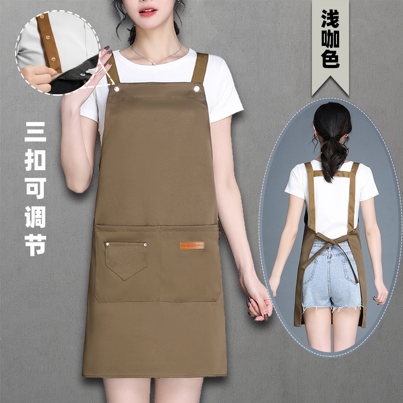 調節可能なエプロンロゴ印字スーパー果物従業員服飲食ミルクティー店作業服防水通気性|undefined