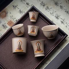カップレトロ草木灰無相敦煌主人杯陶磁器家庭用工夫茶器個人お茶専用品茗