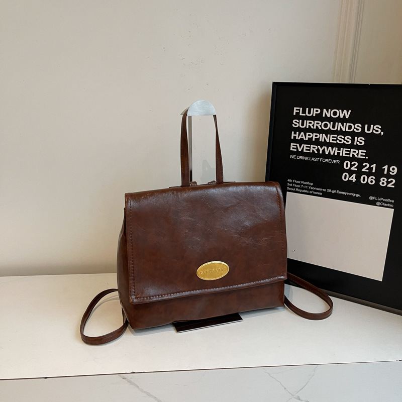 Textura avanzada de invierno de 2024 nueva versión coreana de la mochila retro para estudiantes universitarios mochila ocio