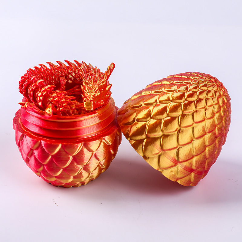 Adorno de Dragón Chino en Impresión 3D de PLA Articulado para Decoración y Regalo