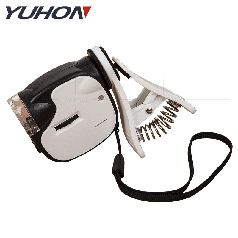 55 раз с зажимом для мобильного телефона мини-микроскоп Светодиодная лампа УФ-детектор денег лампа с большим увеличением Античная каллиграфия и живопись идентификация увеличительное стекло